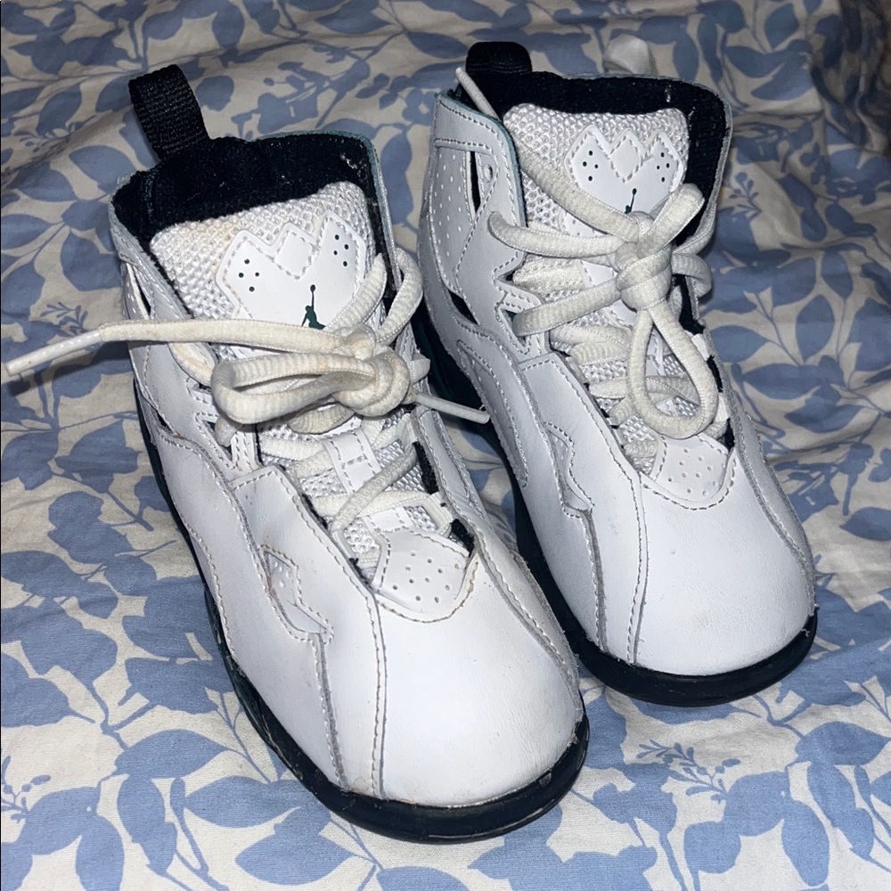 Jordan Kids White and Black Sneakers